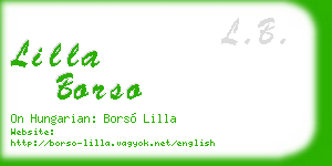 lilla borso business card