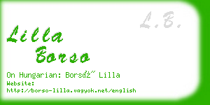 lilla borso business card